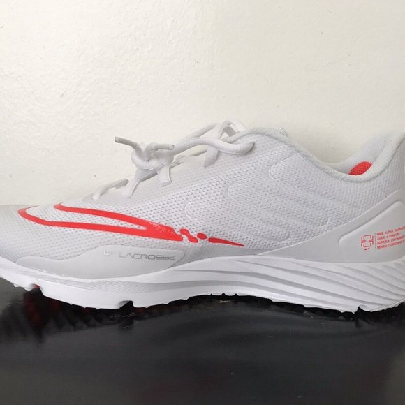 Nike Alpha Huarache 8 Pro TF Turf LAX Lacrosse White CZ6559-105 Mens 9.5 NEW main image 3